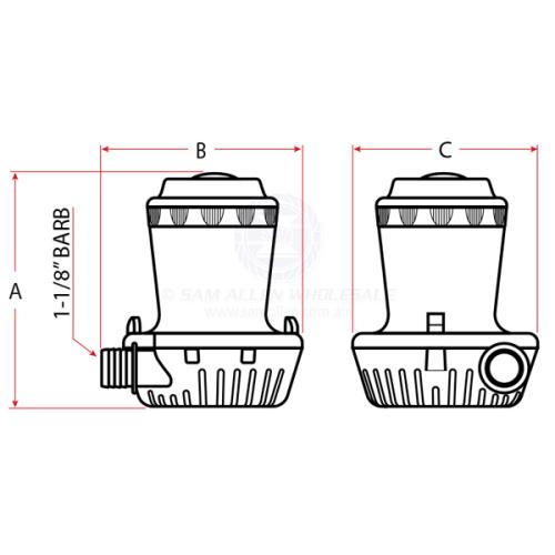 2000Lph Bigle pump 12 volt